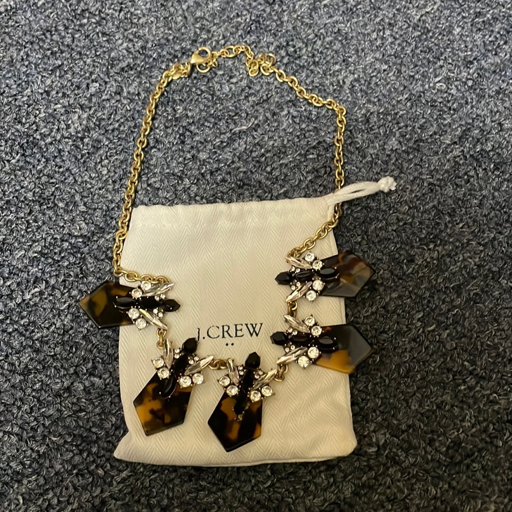 Brand new Jcrew necklace with jewelry bag
